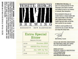 White Birch Brewing Extra Special Bitters September 2013