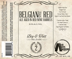 Blue Pants Brewery Belgian Style Red