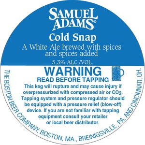 Samuel Adams Cold Snap September 2013