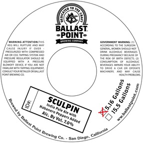 Ballast Point Brewing Company Sculpin September 2013