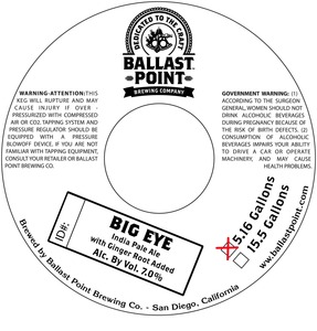 Ballast Point Brewing Company Big Eye