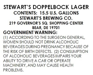 Stewart's Doppelbock September 2013