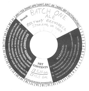 Beltway Brewing Company Batch One