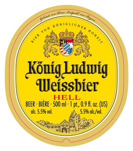 Konig Ludwig Weissbier Hell September 2013