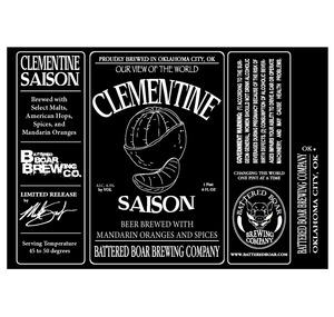 Battered Boar Brewing Company Clementine Saison