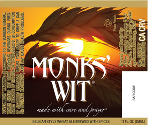 Abbey Brewing Company Monks' Wit September 2013