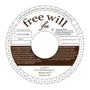 Free Will Saison De Rose September 2013