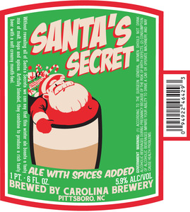 Carolina Brewery Santa's Secret September 2013