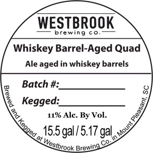 Westbrook Brewing Company Whiskey Barrel-aged Quad