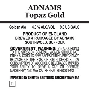 Adnams Topaz Gold September 2013