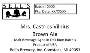 Bell's Mrs. Castries Vilnius Brown Ale September 2013