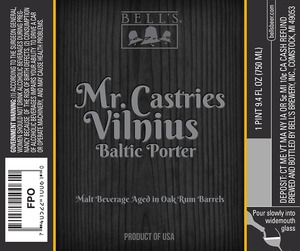 Bell's Mr. Castries Vilnius Baltic Porter September 2013