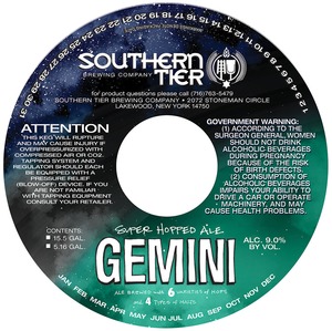 Southern Tier Brewing Company Gemini