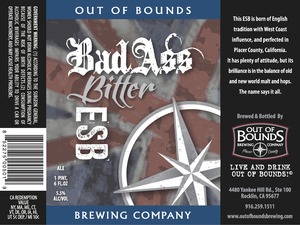 Out Of Bounds Brewing Company Bad Ass Bitter Esb October 2013