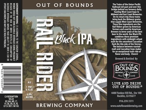Out Of Bounds Brewing Company Railrider Black IPA October 2013