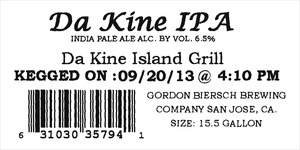 Da Kine Island Grill Da Kine IPA