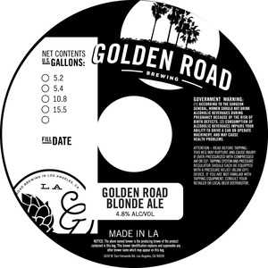 Golden Road Blonde Ale October 2013