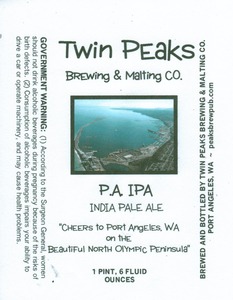 Twin Peaks Brewing & Malting Co. P.a. IPA