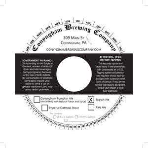Conyngham Brewing Company Scotch Ale October 2013