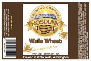 Nosdunk Brewing Company Walla Wheat
