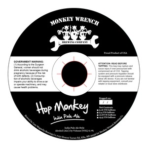 Monkey Wrench Brewing Company Hop Monkey