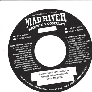 Mad River Brewing Company Bourbon Barrel John Barleycorn