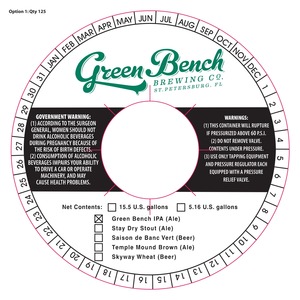 Green Bench Ipa October 2013