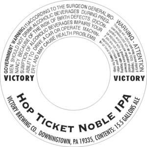 Victory Hop Ticket Noble IPA October 2013