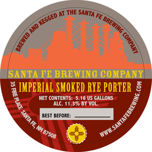 Santa Fe Brewing Co. Imperial Smoked Rye Porter October 2013