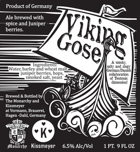 The Monarchy/kissmeyer Viking Gose October 2013