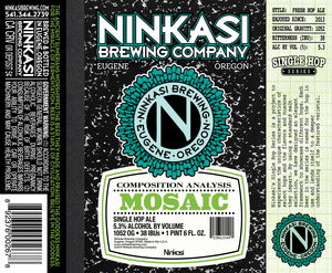 Ninkasi Brewing Company Mosaic October 2013