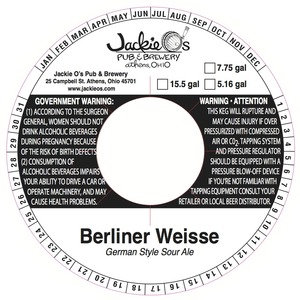 Jackie O's Berliner Weisse October 2013