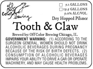 Off Color Brewing Tooth & Claw