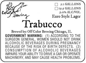 Off Color Brewing Trabucco October 2013