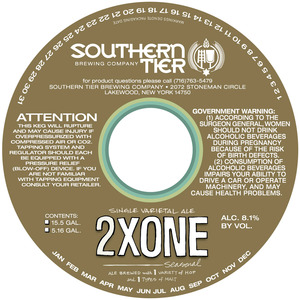 Southern Tier Brewing Company 2xone