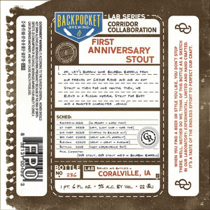 Backpocket Brewing First Anniversary Stout