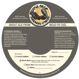 Tail Slap Brewery Birch Bark