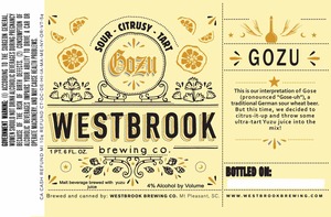 Westbrook Brewing Company Gozu