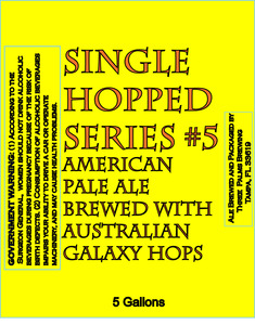 Three Palms Brewing Singled Hopped Series #5 November 2013