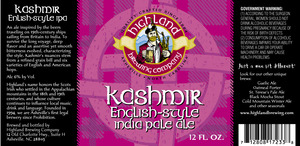 Highland Brewing Co Kashmir November 2013