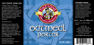 Highland Brewing Co Oatmeal November 2013