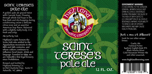 Highland Brewing Co St. Terese's November 2013