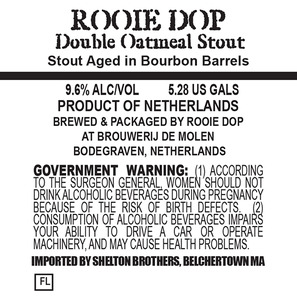 Rooie Dop Double Oatmeal Stout November 2013