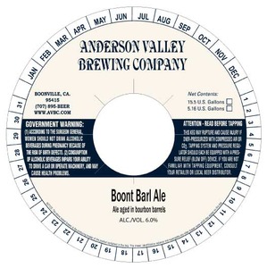 Anderson Valley Brewing Company Boont Barl Ale November 2013