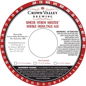 Crown Valley Brewing Simcoe Storm Shelter November 2013