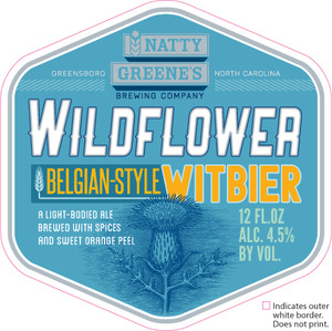Natty Greene's Brewing Company Wildflower Witbier