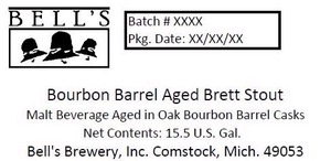 Bell's Bourbon Barrel Aged Brett Stout November 2013