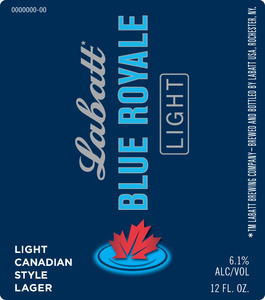 Labatt Blue Royale Light November 2013