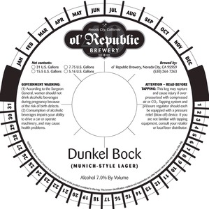 Ol' Republic Brewery Dunkel Bock