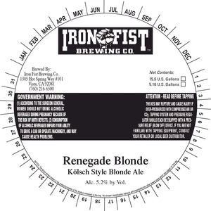 Iron Fist Renegade Blonde